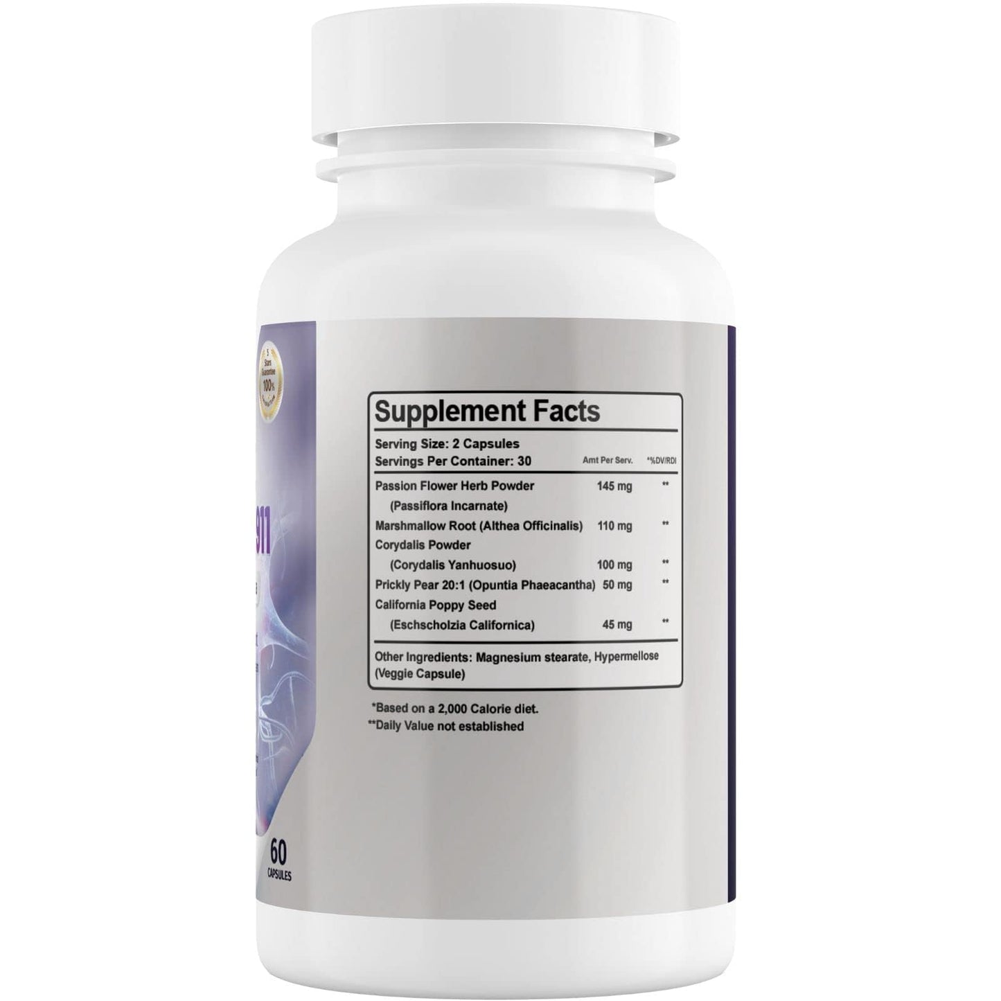 Nerve Control 911 - Natural Plant Based Nerve Health Supplement (60 Capsules)