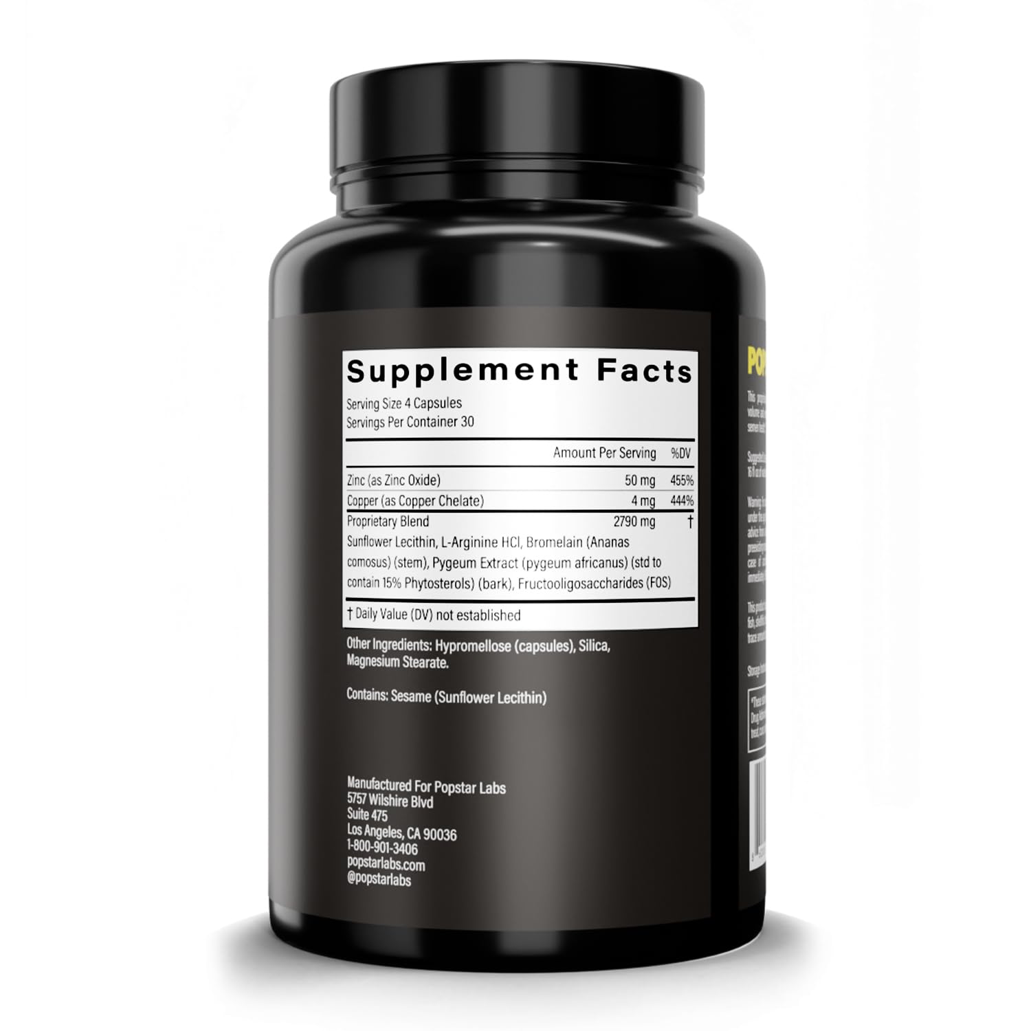 POPSTAR Labs Men’s Fertility & Semen Volume Support Supplement – Doctor Formulated Male Reproductive Health Formula, Vegan Non-GMO Capsules, Made in USA