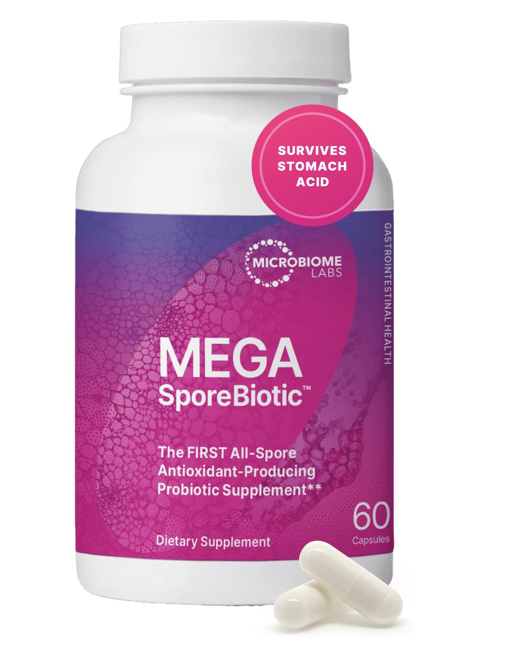 MegaSporeBiotic Probiotics – Spore-Based Digestive Support for Women & Men (180 Capsules)