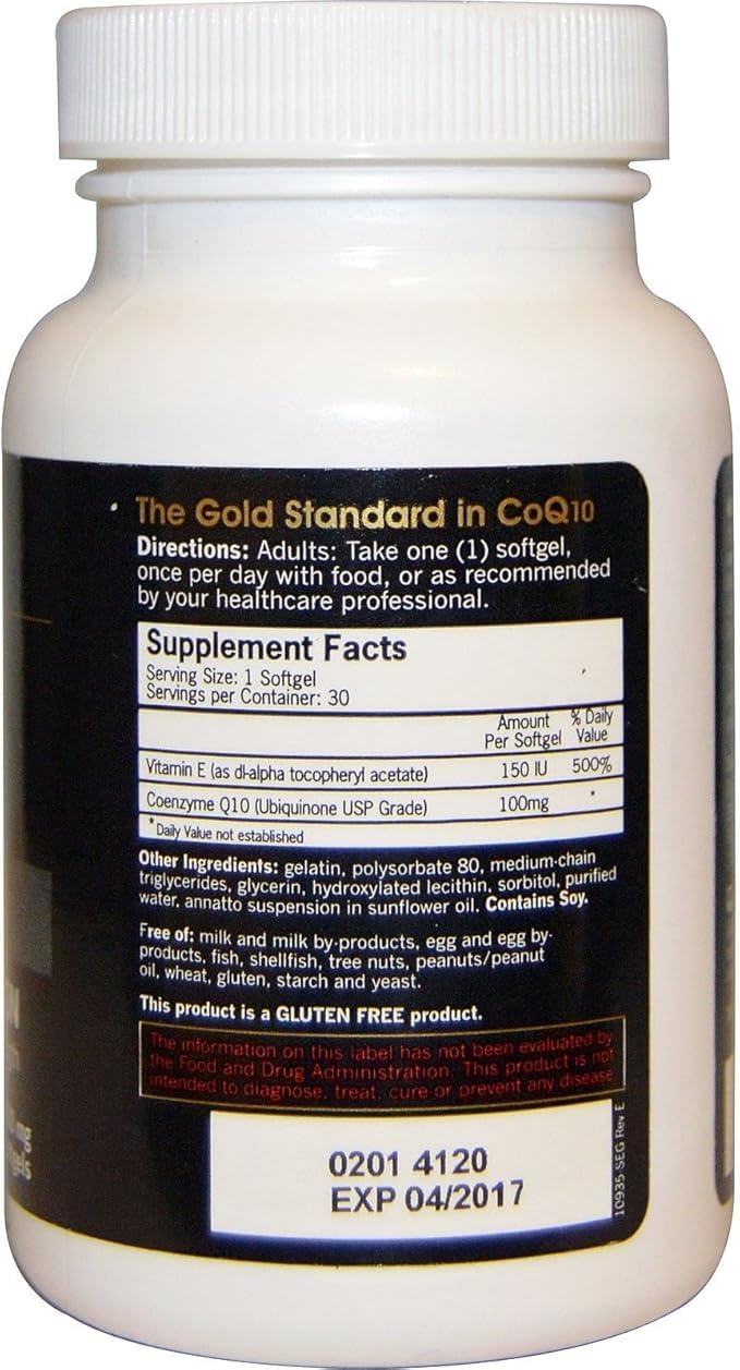 Qunol Ultra CoQ10 100mg Softgels- 3X Better Absorption Coenzyme Q10 Supplements - Antioxidant Supplement for Vascular and Heart Health & Energy Production