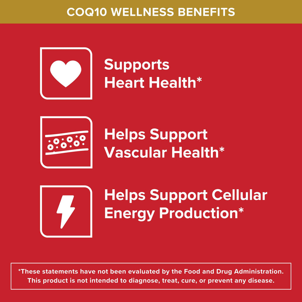 Qunol Ultra CoQ10 100mg Softgels- 3X Better Absorption Coenzyme Q10 Supplements - Antioxidant Supplement for Vascular and Heart Health & Energy Production