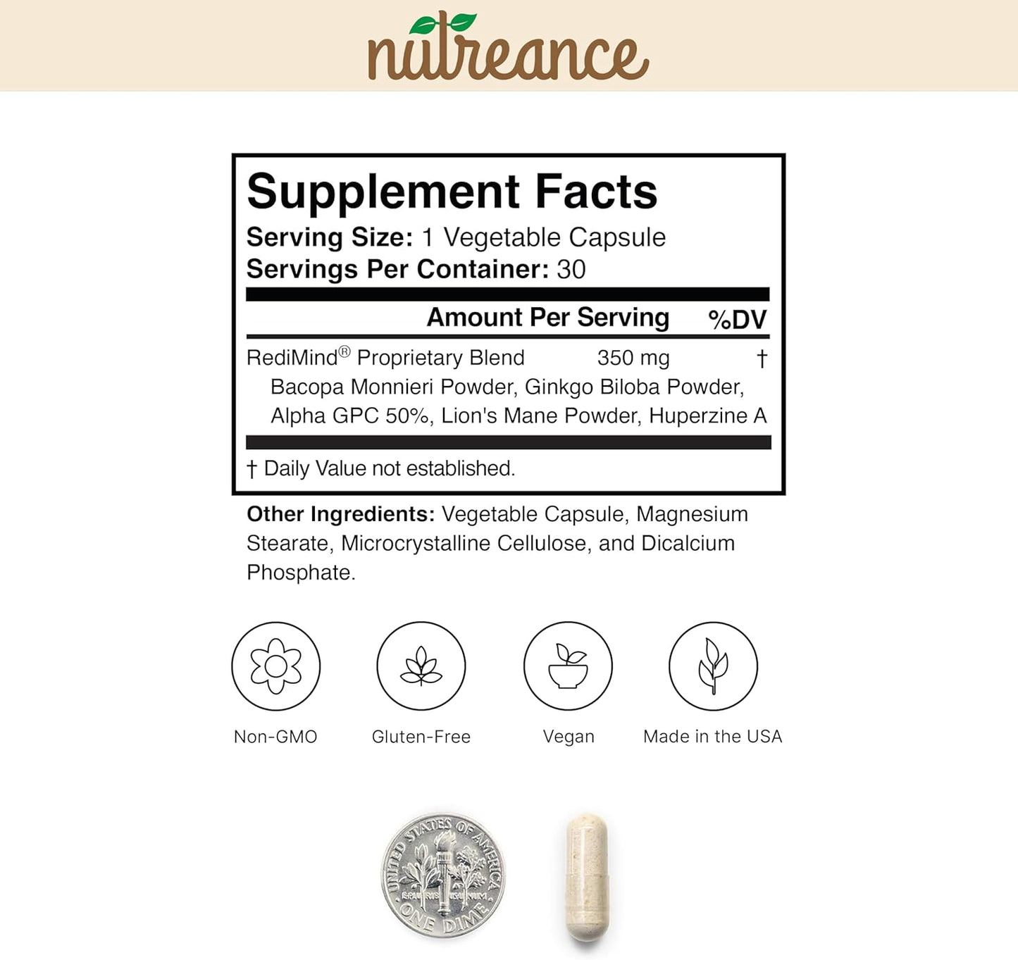 RediMind Natural Cognitive Support Supplement