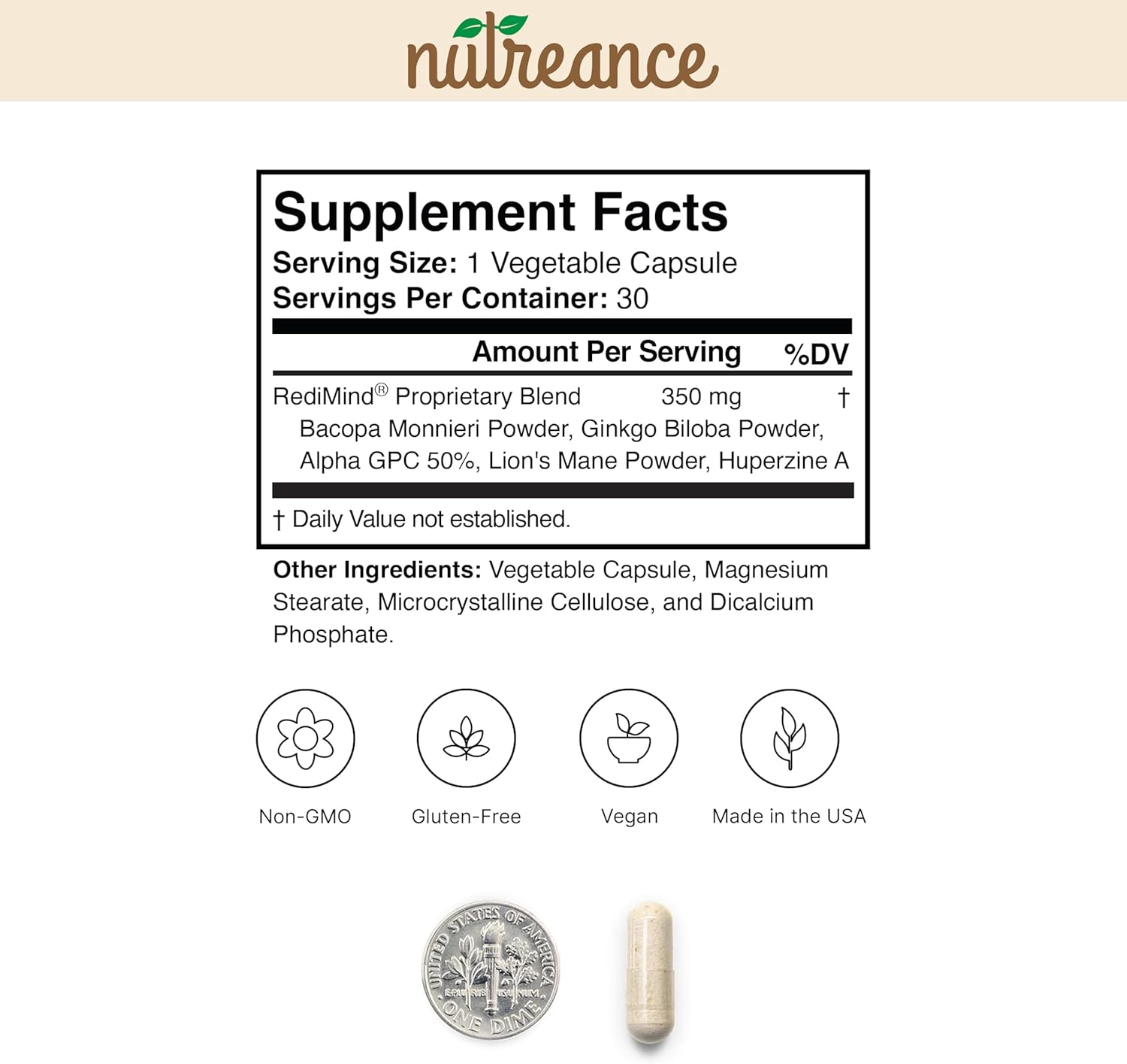 RediMind Natural Cognitive Support Supplement