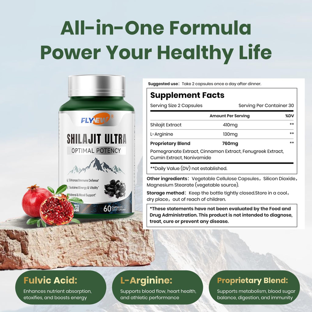 Shilajit Ultra – Premium Shilajit & L-Arginine Complex