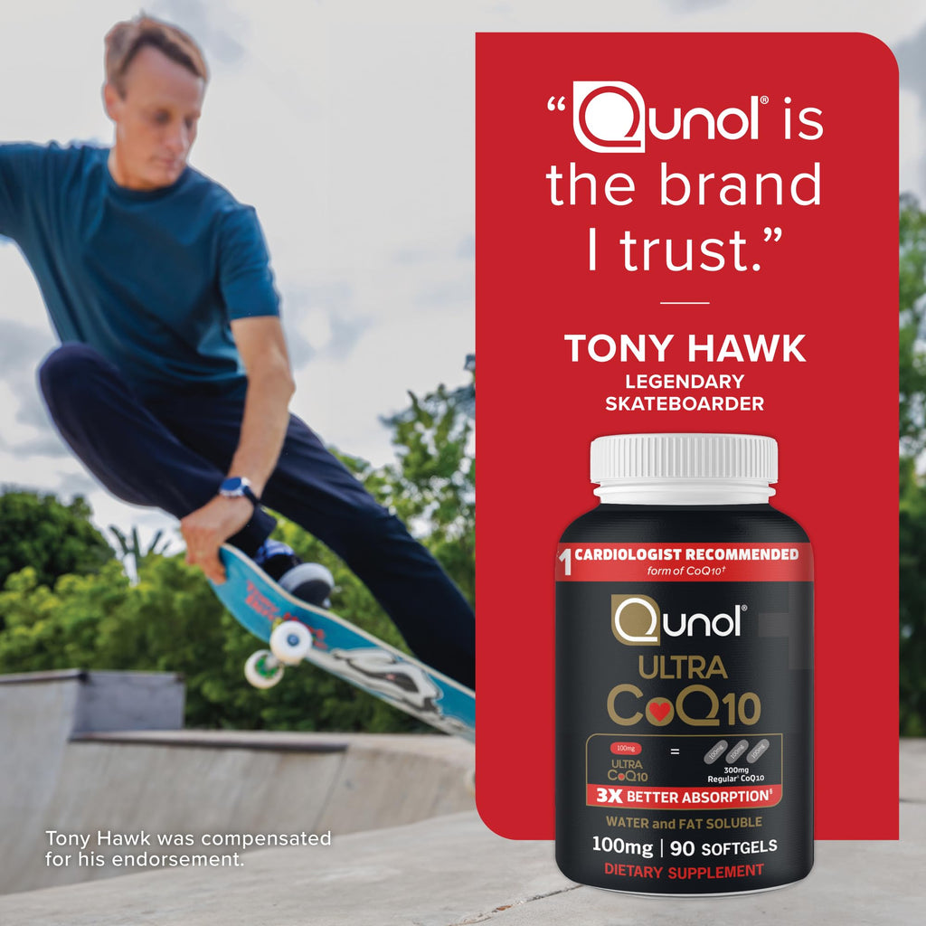 Qunol Ultra CoQ10 100mg Softgels- 3X Better Absorption Coenzyme Q10 Supplements - Antioxidant Supplement for Vascular and Heart Health & Energy Production