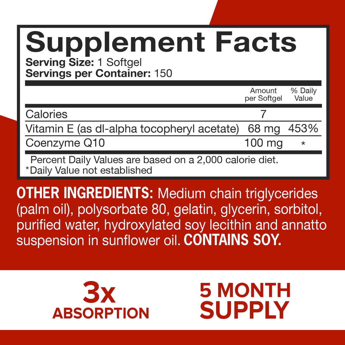 Qunol Ultra CoQ10 100mg Softgels- 3X Better Absorption Coenzyme Q10 Supplements - Antioxidant Supplement for Vascular and Heart Health & Energy Production