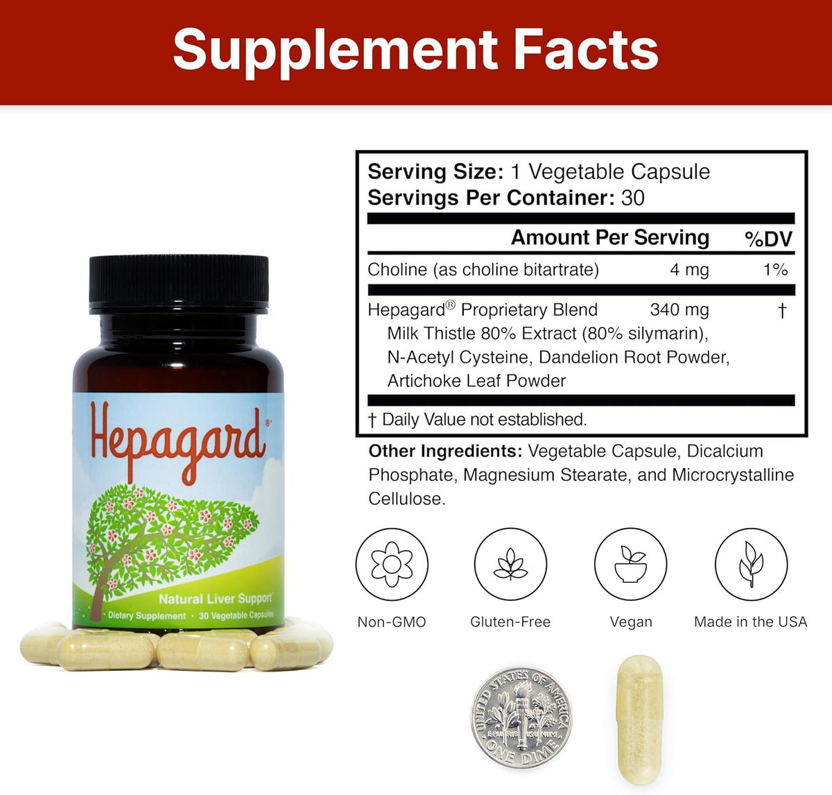 Natural Liver Support Supplement 30 Capsules