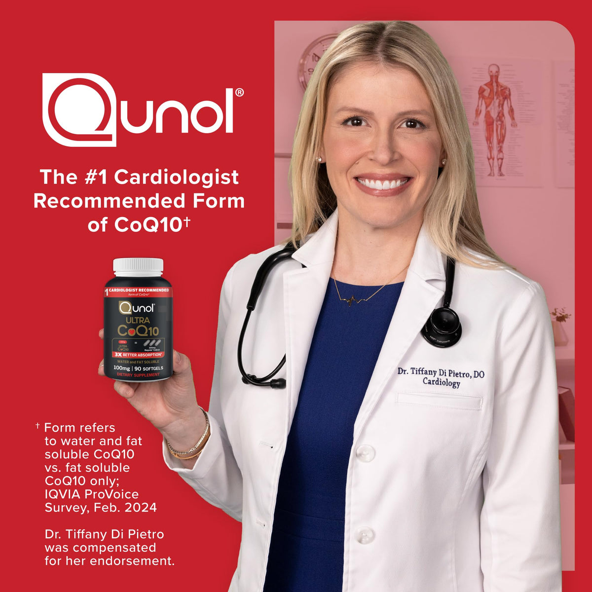 Qunol Ultra CoQ10 100mg Softgels- 3X Better Absorption Coenzyme Q10 Supplements - Antioxidant Supplement for Vascular and Heart Health & Energy Production