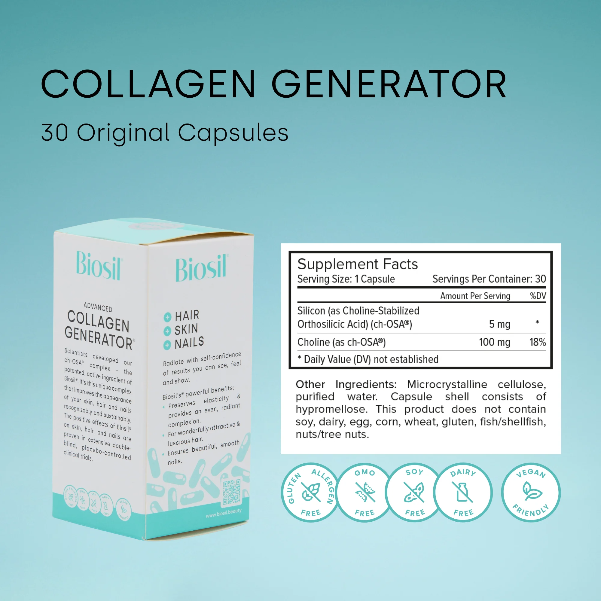 Biosil Collagen Generator - 120 Original Capsules 2 Pack